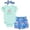 Ariel / blue, variant on Disney Princess Ariel Bodysuit French Terry Bubble Shorts and Headband 3 Piece Outfit Set Newborn to Infant