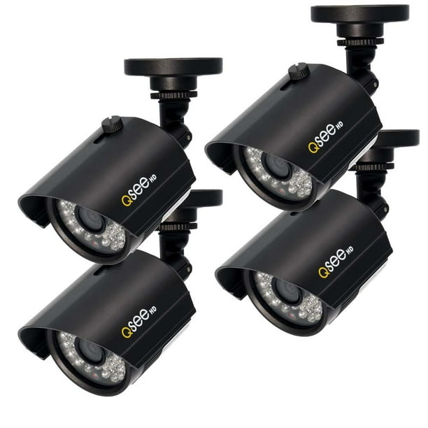 QSee 4 PACK 720P ANALOG HD BULLET SECURITY CAMERAS