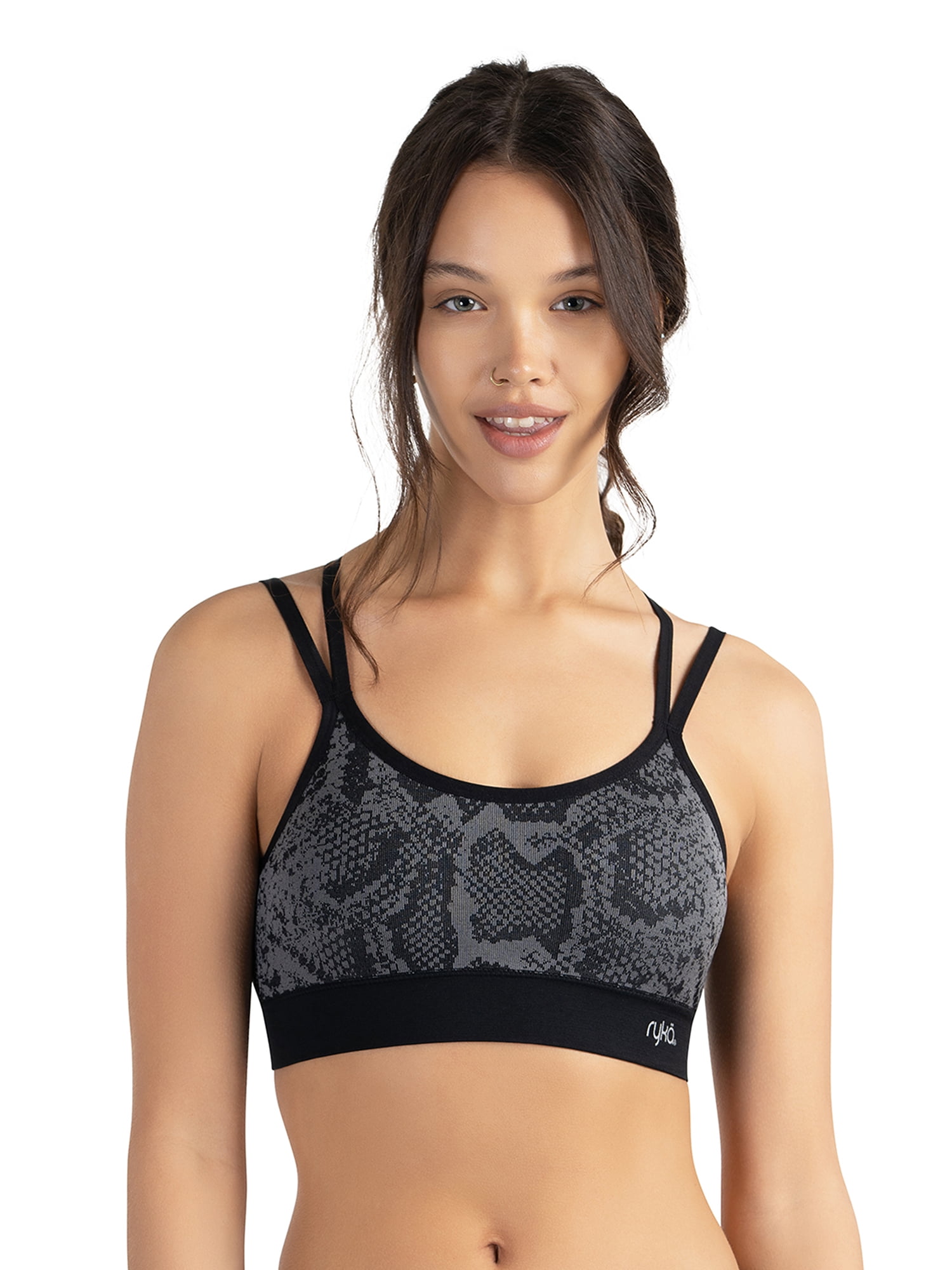 Ryka Women's Strappy Keyhole Sports Bra, 2-Pack, Sizes S-XL