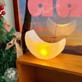 thumbnail image 6 of 2 PCS Crescent Moon Night Light - Modern Minimalist Bedside Lamp, Battery Powered Touch LED Light for Desk, Shelf, Wall Decor, Soft Glow Ambient Lighting for Bedroom & Home, 6 of 7