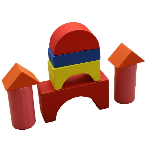 Homeholiday34PCS/Set Colorful Infant Wood Blocks Toys Geometric Shape Stacking Building Blocks Toddlers Kindergarten Toy