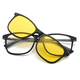 thumbnail image 3 of Lentes Con 5 Clips Magnéticos Intercambiables Estilo Clásico Rectangular TR2263 Urban Boutique 2263 Clásico, 3 of 7