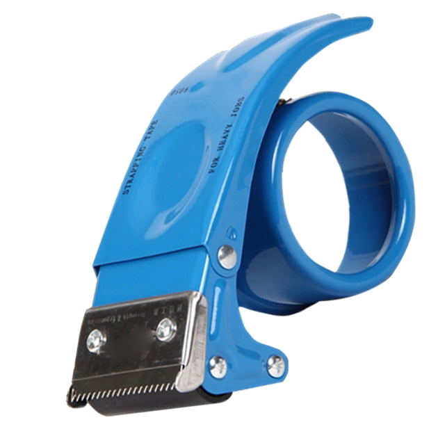 Dispensador de cinta de embalaje, cortador de pistola, 6,0 cm, herramienta de corte y sellado para transporte, color azul