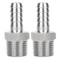 thumbnail image 2 of 2PCS 1or2in BSPT Male Thread Connector Pipe Fitting Barb Joint Quick Coupling Connector, High Efficiency Stainless Steel Air Quick Coupling Connector for Pneumatic Equipment with, 2 of 7