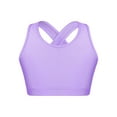 thumbnail image 2 of iiniim Girls Workout Athletic Sports Bras Criss Cross Yoga Ballet Dance Gymnastics Crop Top Bralette Size 4-16 Lavender 6, 2 of 7
