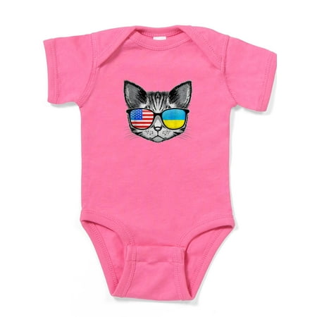 

CafePress - Ukraine Us Flag Roots Cat Ukrainian Amer Body Suit - Cute Infant Bodysuit Baby Romper