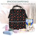 thumbnail image 5 of Xecao Poker Creative Symbols print Large Capacity Nappy Bag is a multi-functional waterproof travel backpack, perfect as a nursing bag or mummy backpack for women, 5 of 6