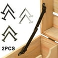 thumbnail image 2 of MYG 2pcs Metal Lid Support Hinges Stay Antique Bronze Iron decor hinge Box Furniture, 2 of 6