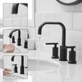thumbnail image 2 of Matte Black Bathroom Faucet 8 Inch Widespread Bathroom Faucet, Bathroom Faucet for Sink 3 Hole, Waterfall Bathroom Faucet Two Handle Vanity Faucet with Pop-up Drain and cUPC Supply Lines, 2 of 9