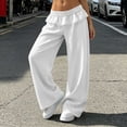 thumbnail image 5 of Ozmmyan Womens Wide Leg Sweatpants for Womens High Elastic Waist Ruffle Lace Trim Casual Lounge Pants with Pockets, 5 of 7