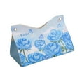 thumbnail image 5 of TISHITA Napkin Holder with Flower Decorative Tissue Box Holder Modern Decorative PU Leather Facial Paper Organizer for Car B, 5 of 8