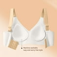 thumbnail image 4 of Wzxfashion sports bras for women Underarm-smoothing Soft Comfortable Gather Bra Wireless Up 3PC Womens Bras(M-XXXXL), 4 of 7