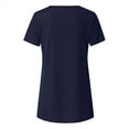 thumbnail image 3 of QLEICOM Plus Size Women Casual Baggy Short Sleeve Shirts Plain Longline Tunic Blouse Tops, Ladies Oversized Crew Neck Irregular Pullover Summer Soft Loose Basic Tshirts Blouses S-5XL, 3 of 6