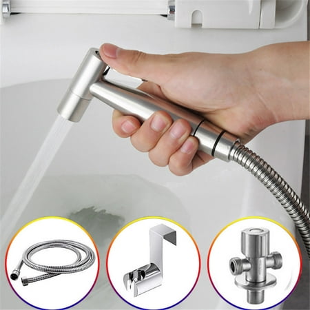 Hand Held Bidet Toilet Sprayer Kit Bathroom Cloth Diaper Washer Portable Shower Sprayer Stainless Steel Spray for Personal