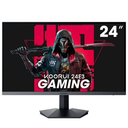 KOORUI Gaming Monitor 24E3 - 24'' FHD IPS PC Monitor, 1ms, 165Hz, 99% sRGB, Adaptive Sync, Ultra Slim Frame, VESA Mountable, HDMI, DisplayPort, Black Computer Monitor for Gamers Clearance