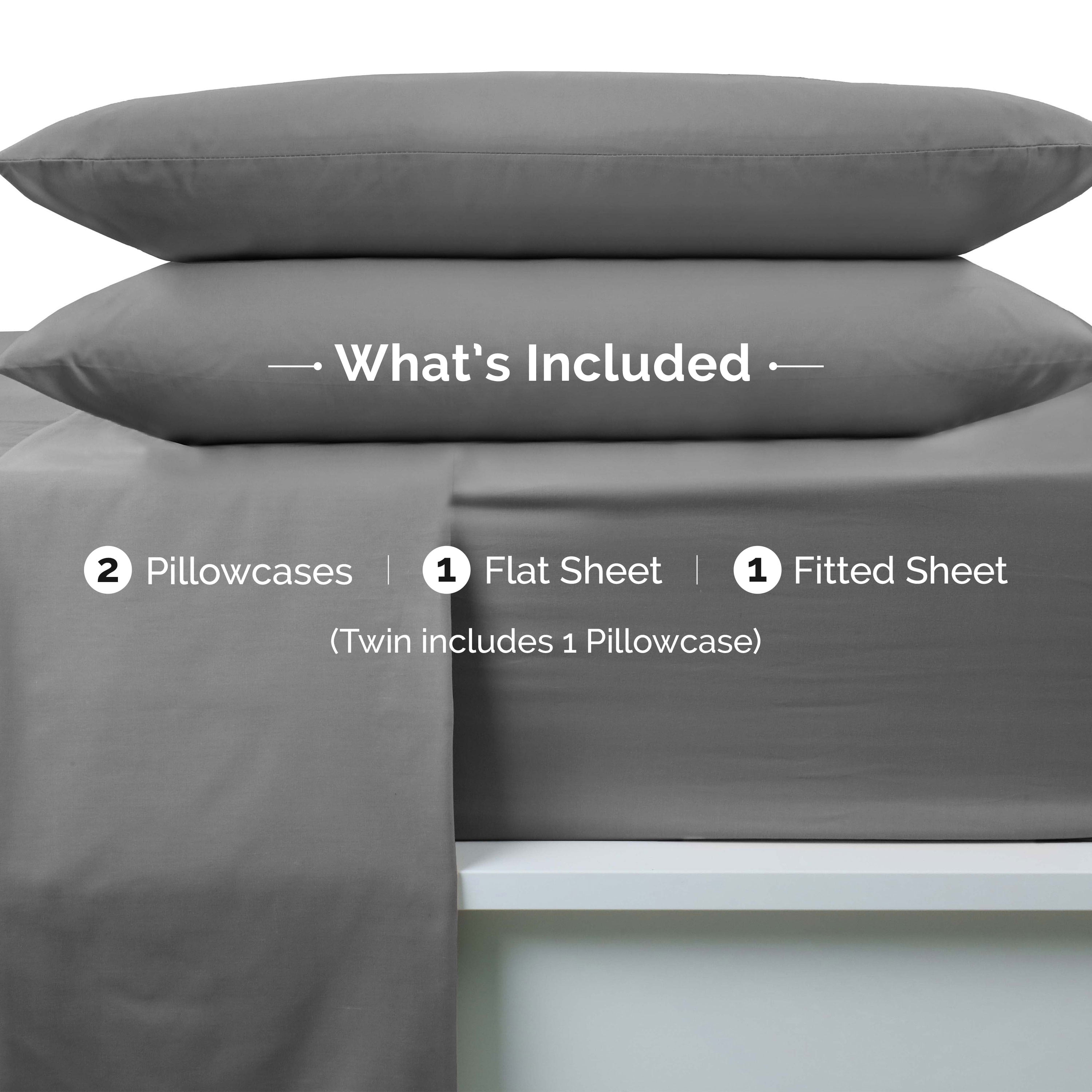 Martex Easy Living 4-Piece Full Microfiber Sheet Set | Brushed Soft Easy Care | Gray
