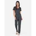 thumbnail image 6 of Stylore Two Piece Pajamas Set Soft Short-Sleeve Top Pants Loungewear Black L, 6 of 6