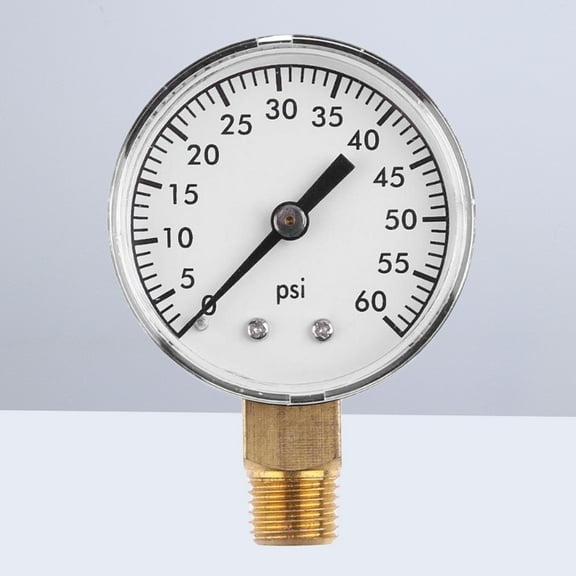 Raindrops 0-60 PSI Utility Vacuum Pressure Gauge for Air Compressor Water Oil Gas