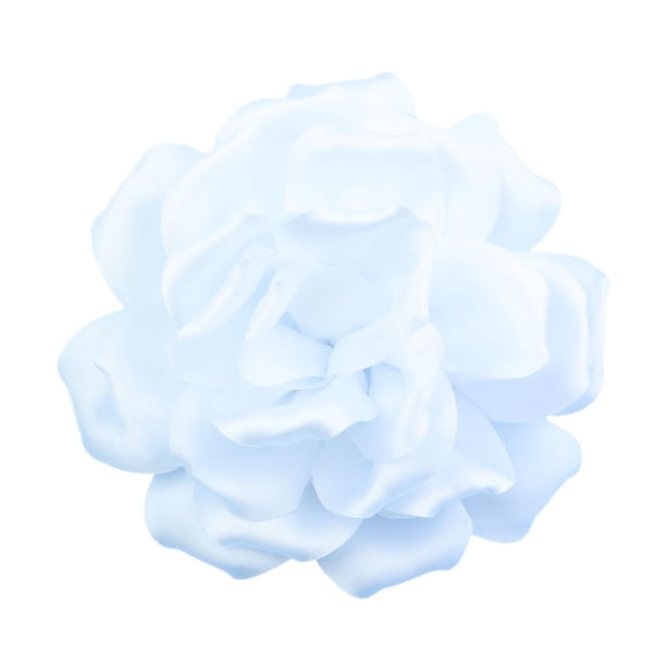 Broche de flores para mujer, broches grandes de rosas, broche de solapa, broche de rosa Blanco