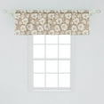 thumbnail image 2 of Ambesonne Floral Valance Pack of 2, Vintage Tender Flora, 54"X18", Camel White, 2 of 2