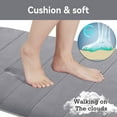 thumbnail image 7 of Hengbo 2-Piece Memory Foam Bathroom Mat Set Extra Absorbent for Bathroom Washable Light Gray, 7 of 7