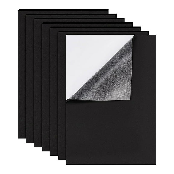 8 Sheet 8 Sheets 11.8x8.2inch EVA Paper Craft Foam Sheets 1mm Thick Black Foam Handicraft Stickers with Adhesive Back for Art Crafts Cosplay Scrapbooking