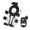 Black White Handlebar, variant on Hyasfey Bicycle Phone Holder Eight-Claw Shock Absorbing Motorcycle Mobile Phone Mount 360-Degree Rotation Anti-slip Universal Bicycle Scooter Cell Phone Holder