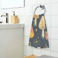 thumbnail image 3 of Yayeee 100% Cotton Hand Towels for Bathroom 16" x 28" Kitchen Towel, Black Mushroom Pattern, 3 of 7