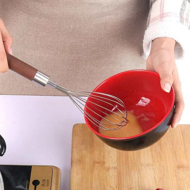 Stainless Steel Wire Whisk 10.3" Handle Kitchen Tool Whisk for Blending, Beating, Stirring 2 Pcs