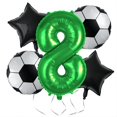 thumbnail image 1 of Yanonmyfd Soccer Balloons 10th Birthday Decorations for Boy - Soccer Birthday Party Balloons World Cup Sports Theme Party Decorations Decor Supplies - 32inch Foil Mylar Green 10 Balloon,Green 8., 1 of 11