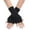 Black, variant on PMVFHDE Gloves & Mittens Ladies Warm Knit Fingerless Convertible Mittens Fashion Flowers Black - One Size