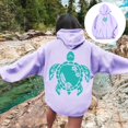 thumbnail image 6 of Womens Sea Turtle Print Hoodies Long Sleeve Hooded Sweatshirt Fall Casual Pullover, 6 of 6