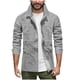 thumbnail image 2 of pstuiky mangas largas para hombre, Camiseta lisa de manga larga con cuello vuelto para hombre, informal, elegante, cómoda, con bolsillos, botones y cremallera. camisetas de hombre l, 2 of 6