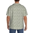 thumbnail image 3 of Sikiie Leaves Men's Cuban Shirt, Hawaiian Shirts, Business Casual Button Down Shirts, Short Sleeve Shirt-Small, 3 of 5