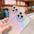 thumbnail image 6 of Compatible with iPhone 13 Pro Max Gradient Glitter Case Glow Bling Color Changing Holographic Colorful Sparkle Glossy Shiny Camera Lens Protective Fashion Shockproof Cover for Women Girls, 6 of 7