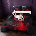 thumbnail image 3 of Manfei Gothic Dragon Animals Queen Comforter Set,Vintage Wildlife Comforter Sets Queen,Blue Black,Black Reversible,3-Piece,1 Comforter and 2 Pillowcases, 3 of 7