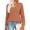 Caramel, variant on UVN Fall Blouses for Women Long Sleeve V Neck Tunic Tops Casual Hollow Out Curved Hem Dressy Shirts