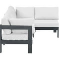 thumbnail image 6 of Meridian Furniture Nizuc White Outdoor Patio Modular Sectional, 6 of 11