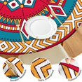 thumbnail image 4 of Ethnic Inspired Symmetrical Mandala Round Table Cover Waterproof Elastic Edge Windproof Tablecloth for Outdoor Use, 4 of 6