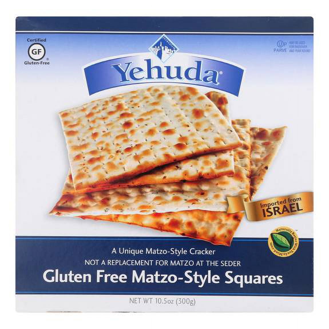 (4 pack) Yehuda Gluten Free Matzo Style Square Crackers, 10.5 oz