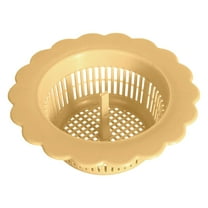 Portable Sink Filter Cover Floor Drain Yellow, Plastic Kitchen Drain Strainer Center of Filter Basket Carried By Hand Anti Clogging Basket Strainer for Kitchen