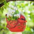 thumbnail image 3 of Evergreen Hanging Portly Bird Planter, Red Cardinal- 8 x 6 x 6 Inches Fade and Weather Resistant Outdoor Decoration for Homes, Yards and Gardens, 3 of 3