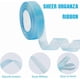 thumbnail image 3 of Cinta de organza transparente azul cielo fina de 1 pulgada, 50 yardas, brillante, de seda, gasa, malla, tul, hilo, cintas de tela, 3 of 9