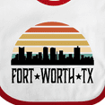 thumbnail image 4 of Inktastic Fort Worth Texas Skyline Retro Boys or Girls Baby Bib, 4 of 4