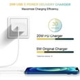 thumbnail image 5 of 2 Pack USB C Wall Charger-Block 20W PD Power Adapter Compatible with iPhone 13/13 Mini/13 Pro/13 Pro Max/12/11 iPad Pro/Mini Google Pixel 4/3 Samsung Galaxy S20 S10 and More, 5 of 7