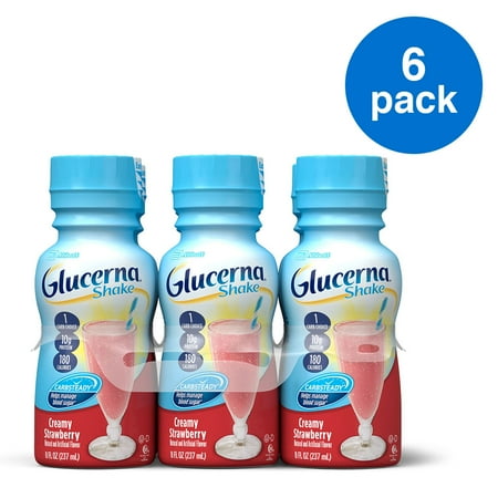Glucerna Shake, To Help Manage Blood Sugar, Creamy Strawberry, 8 Oz, 6 Ct