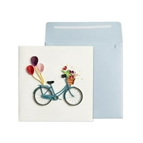 NIQUEA.D, Bike with Flowers Quilling Birthday Card