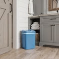 thumbnail image 3 of Nine Stars Automatic Bathroom Trash Can, 3.2 Gallon Plastic Motion Sensor Garbage Bin with Soft Close Lid, Steel Blue, 3 of 7