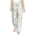 thumbnail image 2 of Kdxio Women's Comfy Stretch Frog and MushroomsPrint Drawstring Pajama Pants-Small, 2 of 9