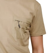Brooklyn Cloth Premium Heavy Weight Nylon Zip Tee, Short Sleeve Shirt, Olive, Medium